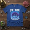 Puff King Deep Sea Defender t-shirt design with a pufferfish graphic and bold typography