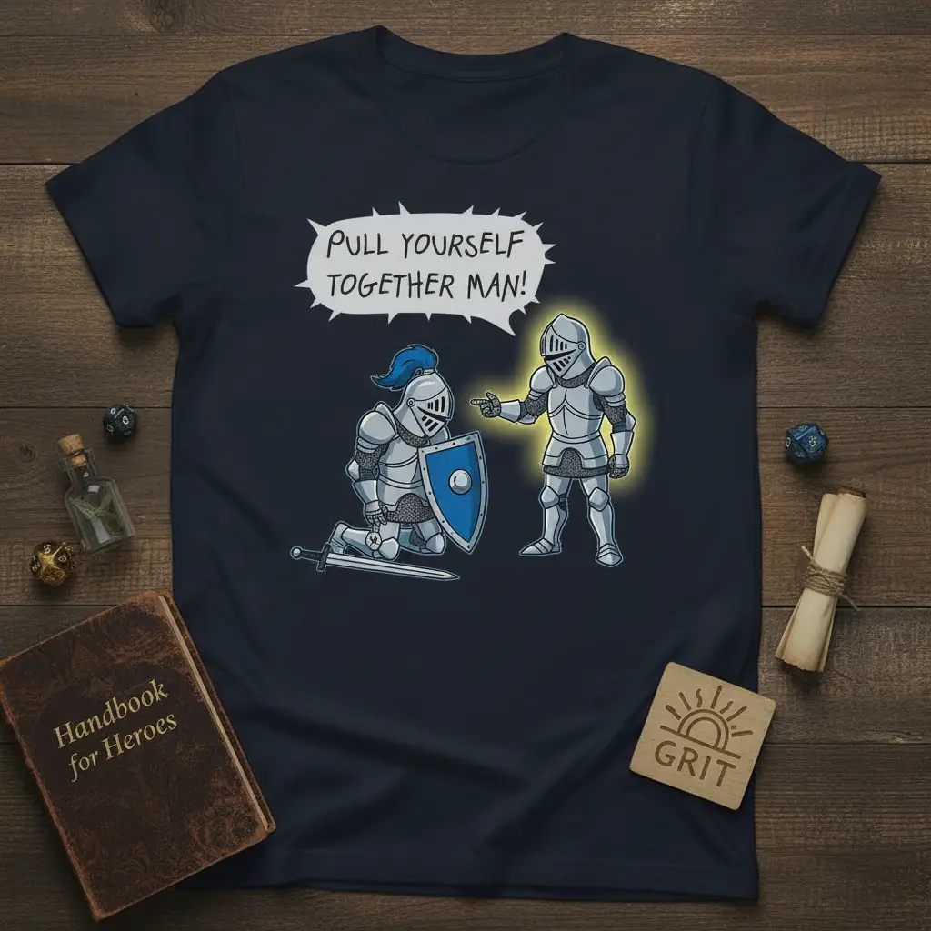 Pull Yourself Together Man! Knight Humor T-Shirt