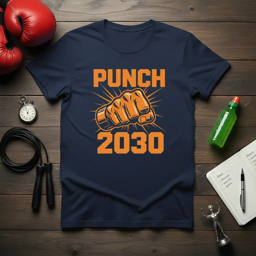 Punch 2030 Fitness Motivation T-Shirt for Athletes