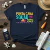 Punta Cana Squad 2025 Making Memories One Vacation A Time t-shirt design with palm trees and sunset graphic