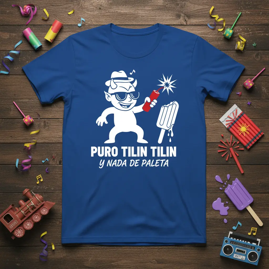 Puro Tilin Tilin Y Nada De Paleta Funny Mexican T-Shirt