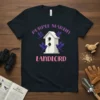 Purple Martin Landlord T-Shirt with purple birds around a birdhouse and text "Purple Martin Landlord"