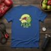 Put The Pear In Pair boxing pun t-shirt design featuring a boxing glove hitting a pear