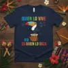 Quien lo vive es quien lo goza t-shirt with a cartoon toucan playing a drum and musical notes, Spanish phrase