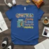 QUITTER Leaving the drama keeping the memes t-shirt with cartoon illustration of a person walking away from a building labeled