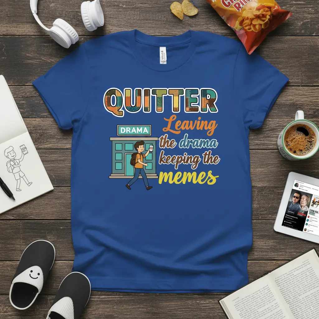 Quitter Leaving the Drama Keeping the Memes T-Shirt