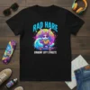 Rad Hare Cruisin' City Streets T-Shirt featuring a cool bunny skateboarding on a wave with retro graphics
