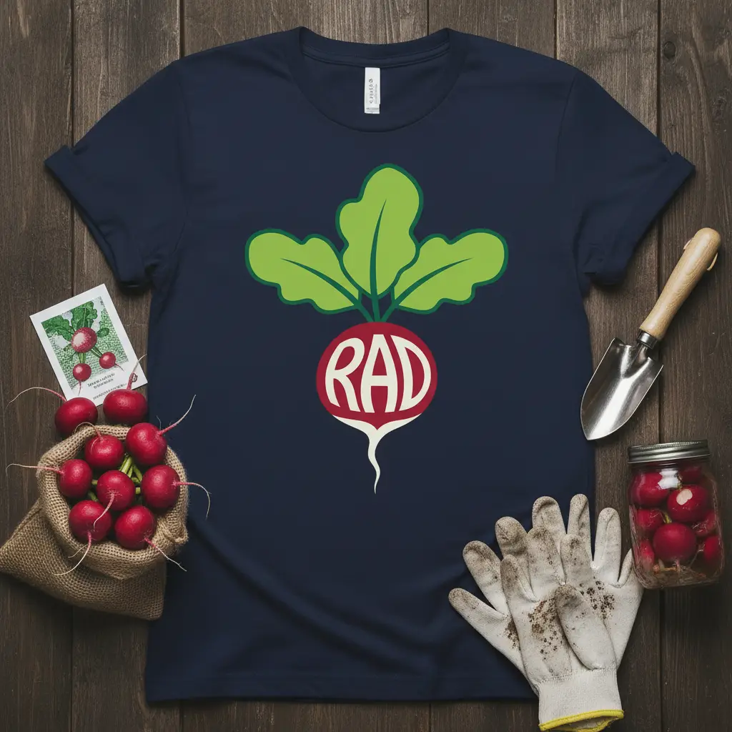 Radish Rad Garden Pun T-Shirt Funny Gardener Gift