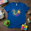 Rainbow Squirrel Graphic eye-catching graphic design printed on comfortable cotton t-shirt