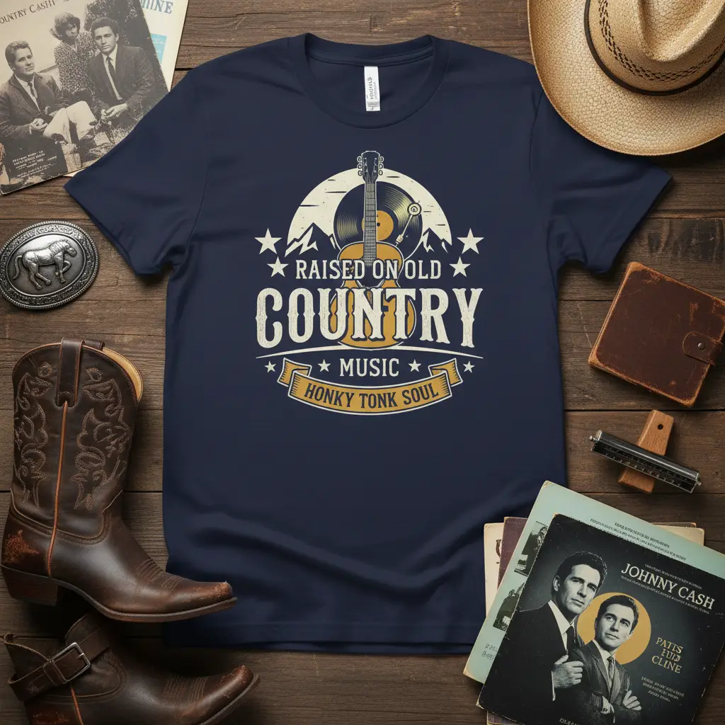 Raised on Old Country Music Honky Tonk Soul T-Shirt