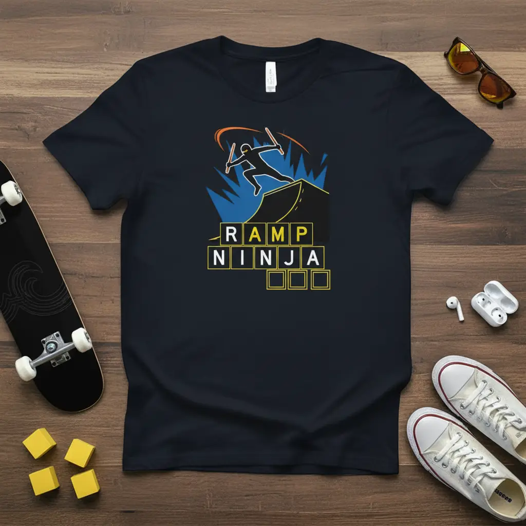 Ramp Ninja Skateboarder T-Shirt Extreme Sports Gift