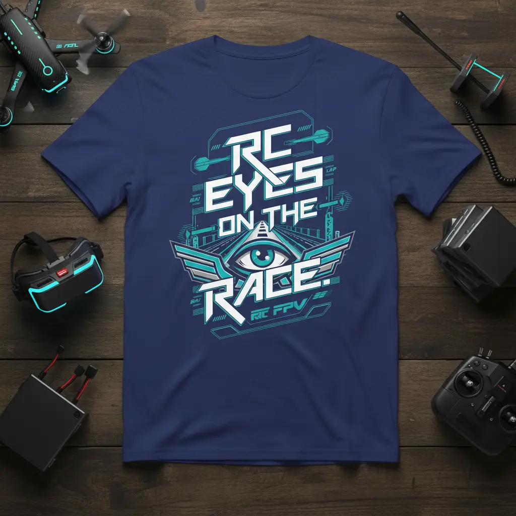 Rc Eyes on the Race T-Shirt Fpv Drone Pilot Gift