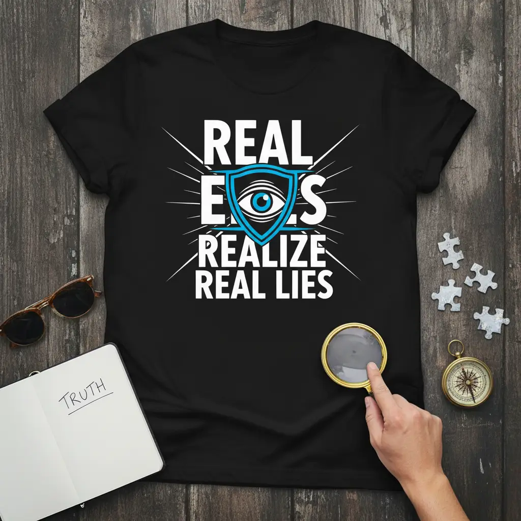 Real Eyes Realize Real Lies T-Shirt Truth Seeker Gift