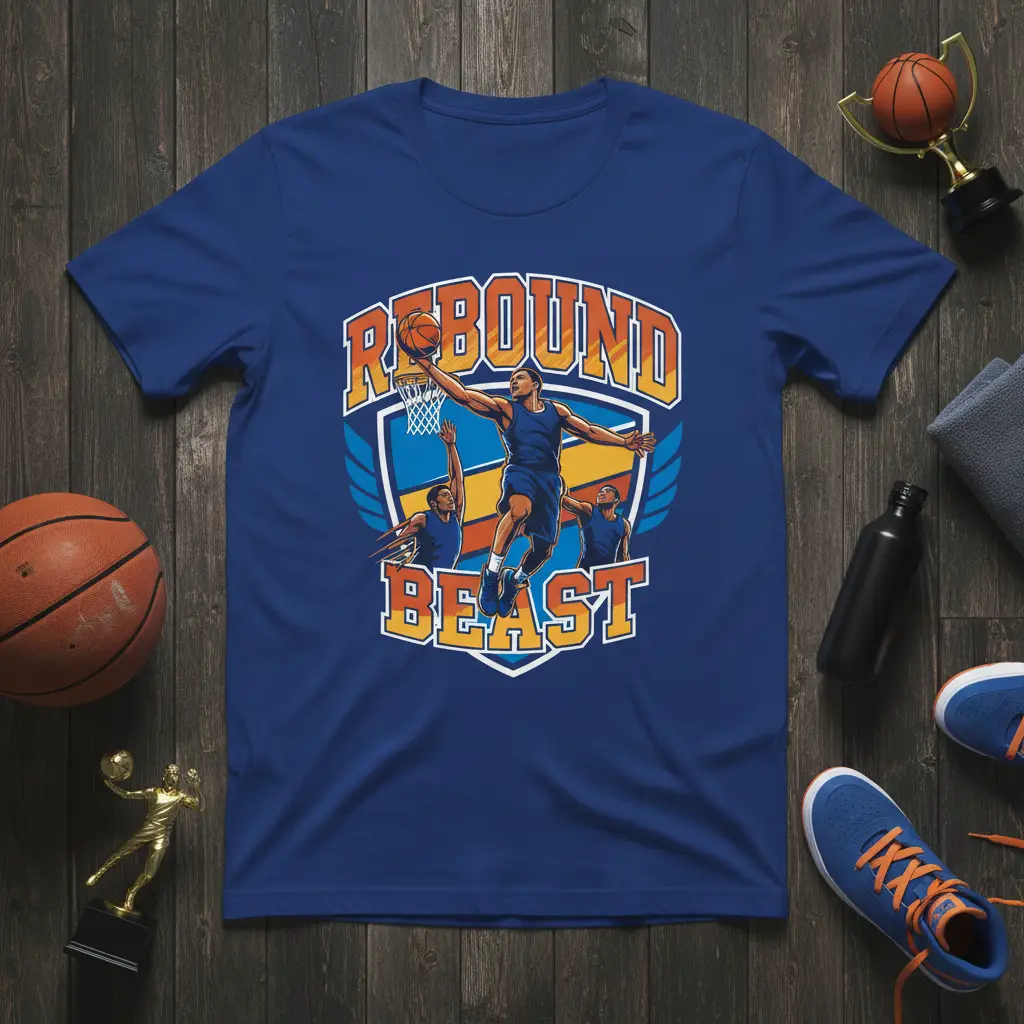 Rebound Beast Basketball Player T-Shirt Sports Fan Gift