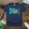 Recycle Use New Think T-Shirt with green circular arrows, shopping bags, and bottles design