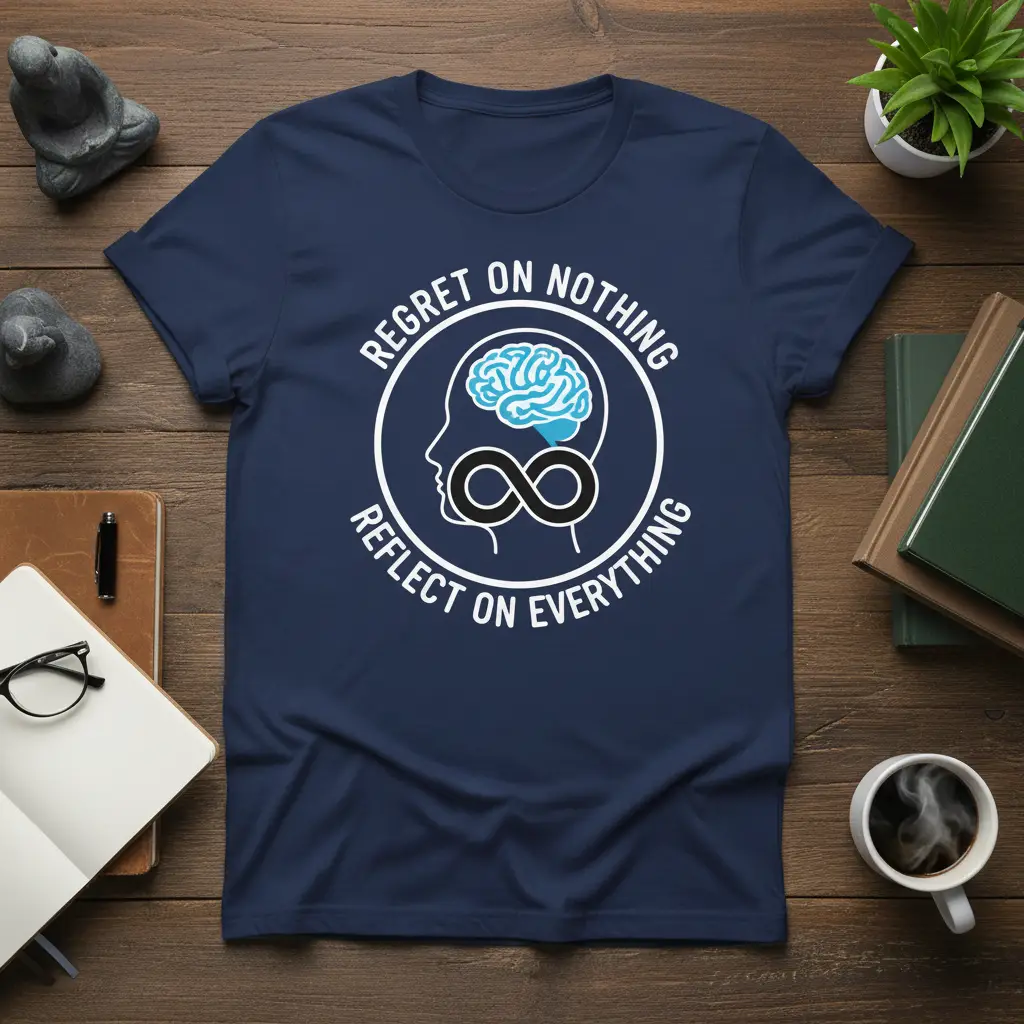 Regret on Nothing Reflect on Everything T-Shirt Inspirational Quote