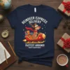 REINDEER EXPRESS DELIVERY FASTEST text design featuring detailed typography on quality t-shirt
