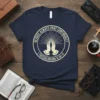 Rejoice Always Pray Continually t-shirt with praying hands graphic and 1 Thessalonians 5:16-17 scripture