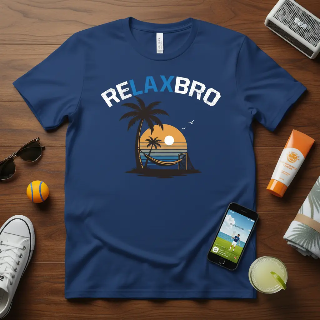 Relaxbro Beach Hammock Sunset T-Shirt Summer Vibes