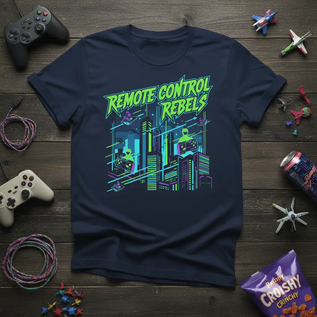 Remote Control Rebels Gaming T-Shirt Retro Gamer Gift
