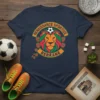 Renaissance Sportive Berkane football club logo featuring a lion's head, soccer ball, and team name on a navy t-shirt