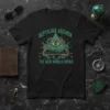 Reptilian Agenda The New World Order t-shirt design with an all-seeing eye pyramid graphic and gears