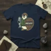RESIST penguin shield fish bold graphic design printed on comfortable cotton t-shirt