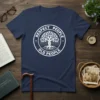 Respect People Old People T-Shirt featuring a white Tree of Life graphic with text in a circle