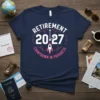 Retirement 2027 Countdown In Progress t-shirt design with rocket graphic