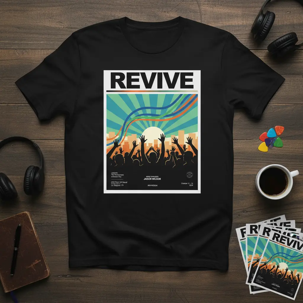 Revive Jason Wilem Concert Tour Poster T-Shirt Music Festival Gift