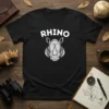Rhino T-Shirt bold graphic design printed on comfortable cotton t-shirt