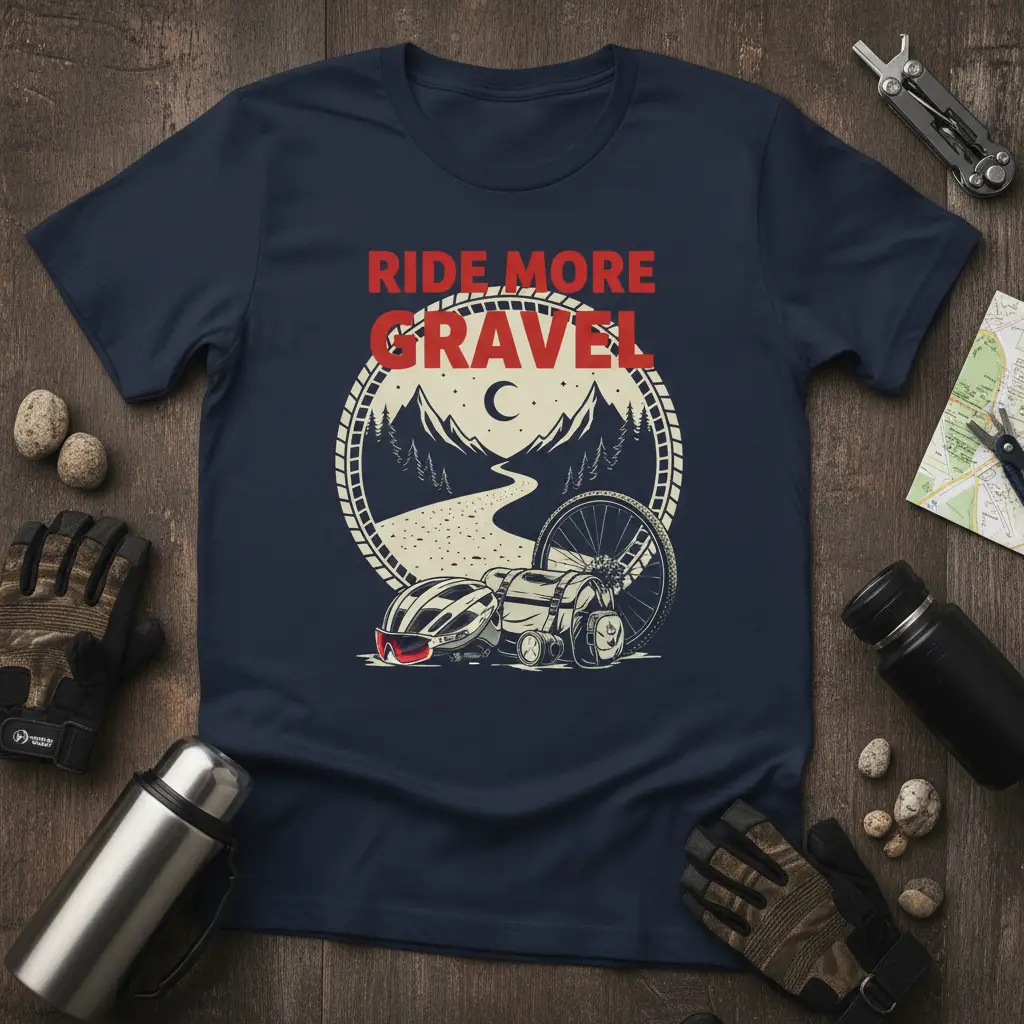 Ride More Gravel Cycling T-Shirt Adventure Gift