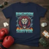 Ringworm Survivor T-Shirt with a roaring lion head, barbed wire, and flames design. Includes text "RINGWORM SURVIVOR" in bold letters