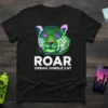 ROAR URBAN JUNGLE CAT t-shirt with a colorful jaguar head graphic