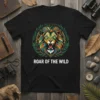Roar of the Wild T-Shirt with a colorful, stylized lion head graphic and the text "ROAR OF THE WILD"