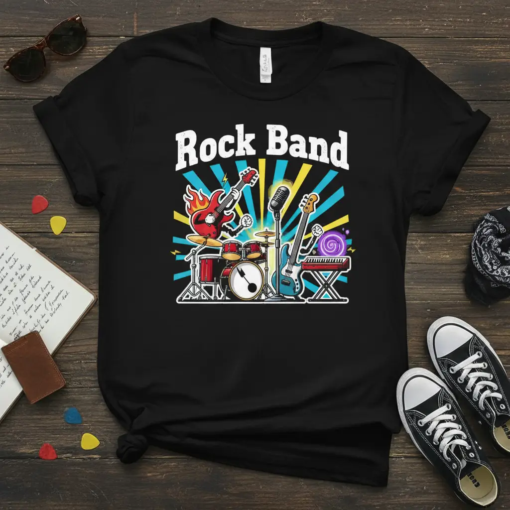 Rock Band Music T-Shirt Fun for Musicians