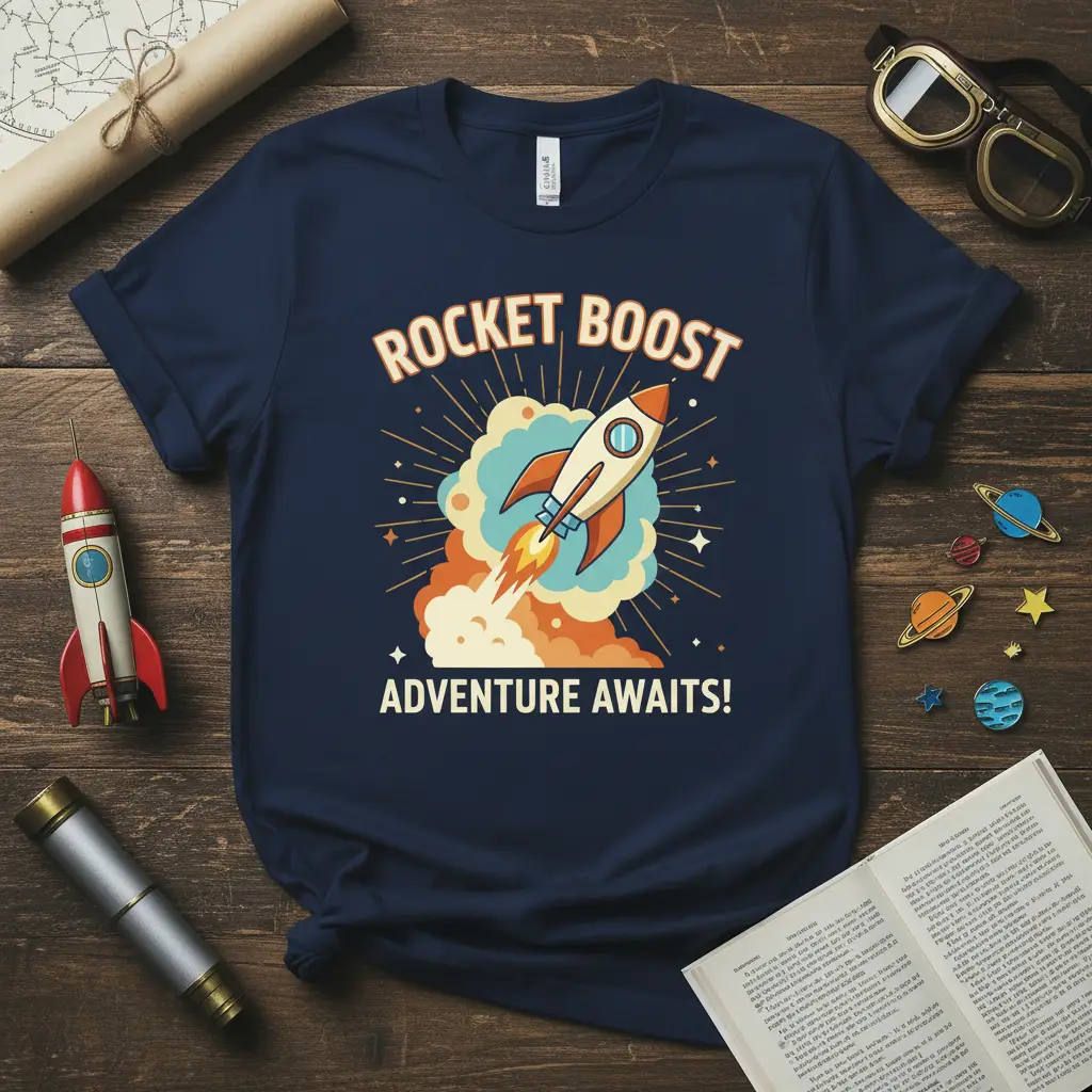 Rocket Boost Adventure Awaits! T-Shirt Space Exploration Gift