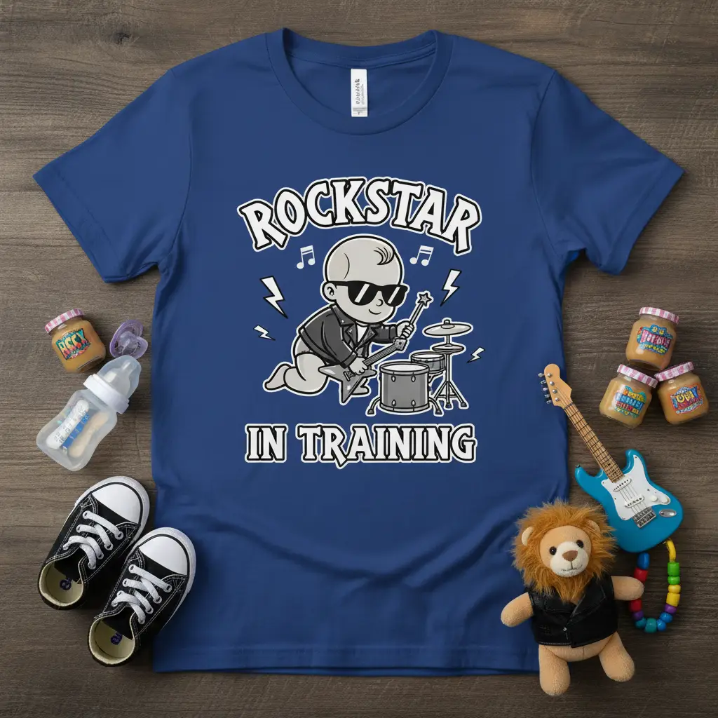 Rockstar in Training Baby Tee Funny Music Lover Gift