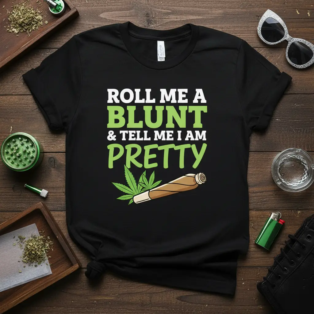 Roll Me a Blunt & Tell Me I Am Pretty Funny Tee