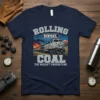 Rolling Diesel Coal You Wouldn't Understand t-shirt with a detailed graphic of a diesel locomotive pulling coal cars