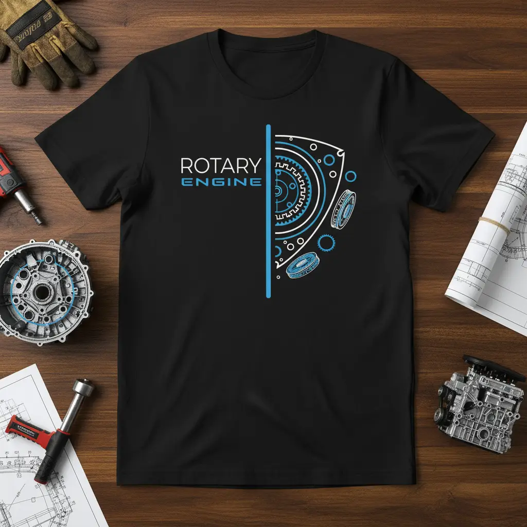 Rotary Engine T-Shirt Car Enthusiast Gift for Mechanics