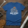 Ruff Stuff Specialities t-shirt with a bulldog wearing a hard hat and holding gears