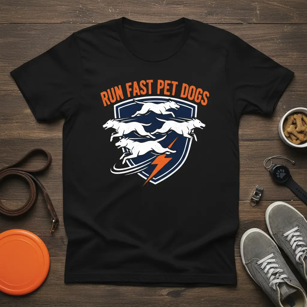 Run Fast Pet Dogs T-Shirt for Dog Runners