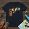 Running Dad Cooler t-shirt design with text 'Just Like A Regular Dad Only' and a silhouette of a dad running