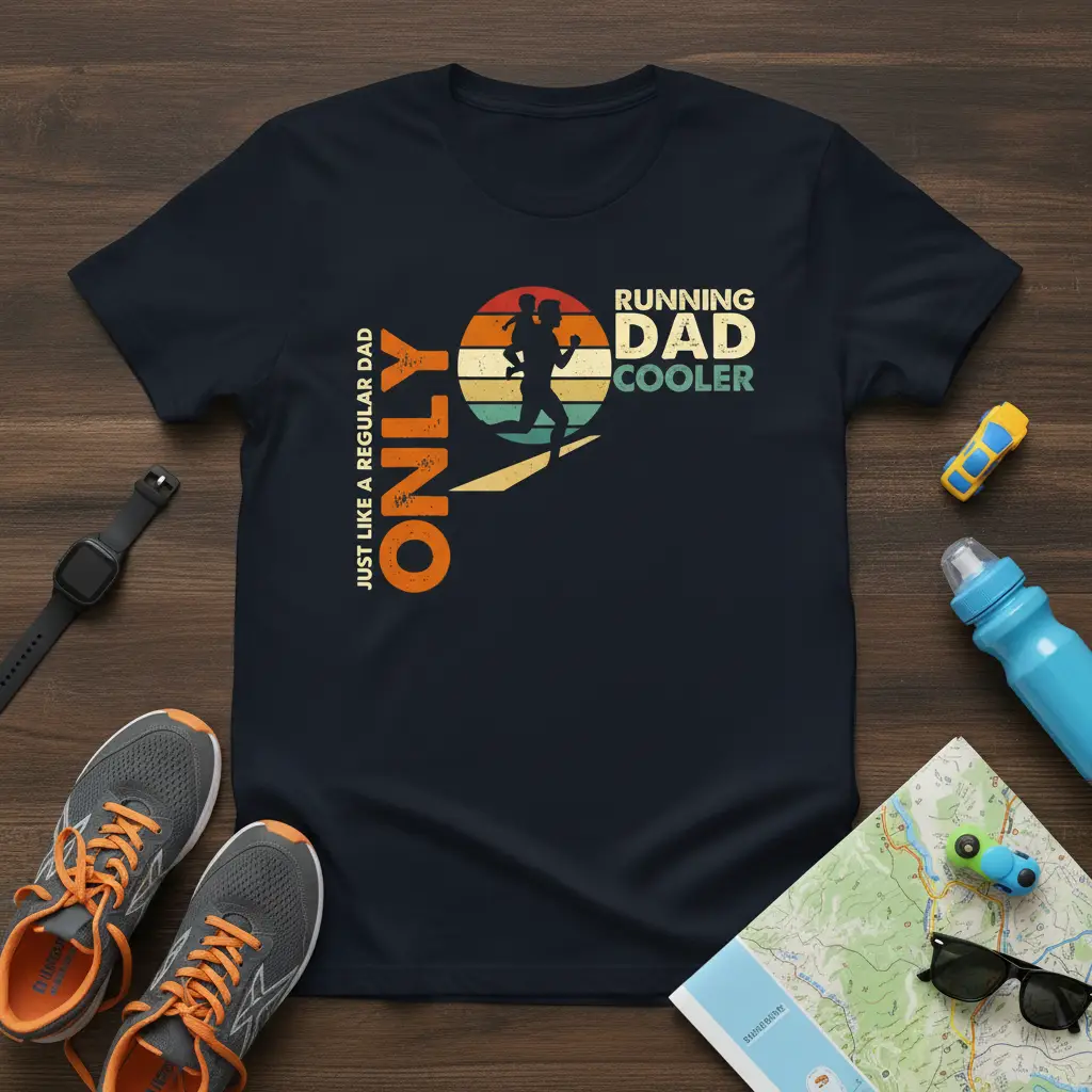 Running Dad Cooler Just Like a Regular Dad Only T-Shirt