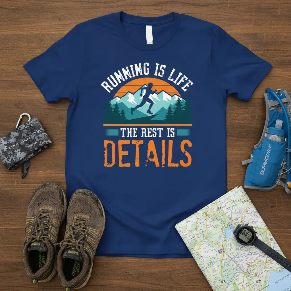 Running Is Life the Rest Is Details T-Shirt for Runners