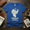 Rêveur House of Dreamers t-shirt with a woman's profile, clouds, moon, and stars graphic