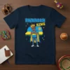 Rwandan King t-shirt design featuring a young king with a crown and cape over a map of Rwanda with the