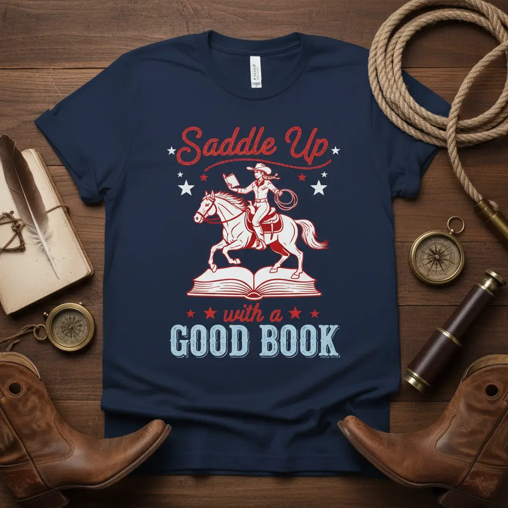 Saddle Up With a Good Book T-Shirt for Readers
