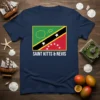 Saint Kitts & Nevis flag t-shirt design featuring the national flag and text "SAINT KITTS & NEVIS" in white